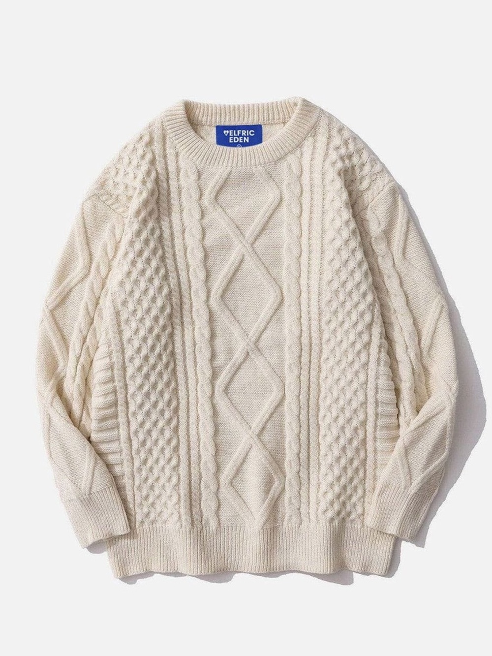 NWT AELFRIC EDEN RETRO 90S CABLE KNIT CHUNKY KNIW SWEATER size Large
